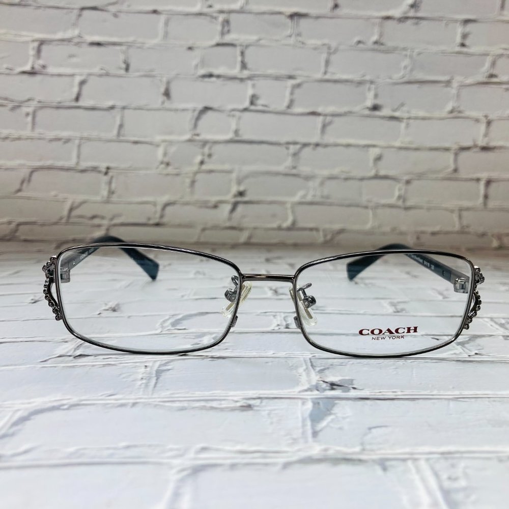 Coach Rectangular Silver Black Eyeglasses Glasses… - image 2